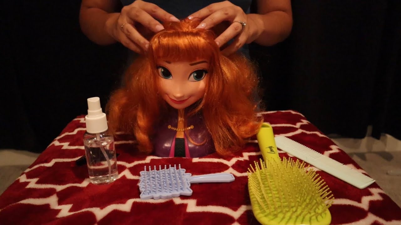 ASMR Detangling & Syling Anna’s Hair | Relaxing Hair Brushing, Spray & Clip Sounds😴💤💆🏻‍♀️