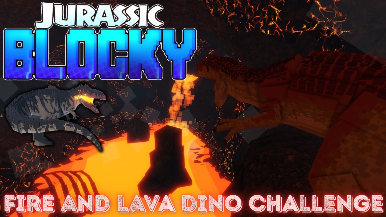 Jurassic Blocky Fire Dinosaur Challenge