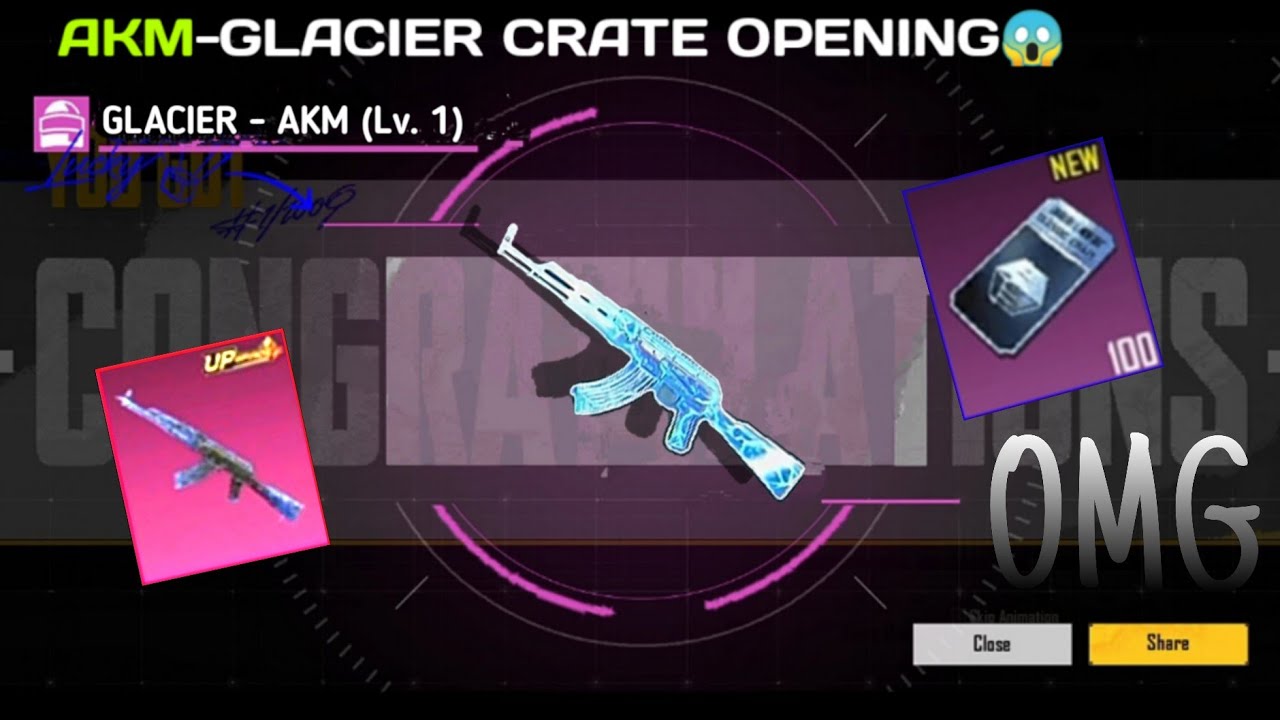 AKM Glacier 100 + Classic Crate opening For Akm Glacier  | Akm Glacier Back | 😱