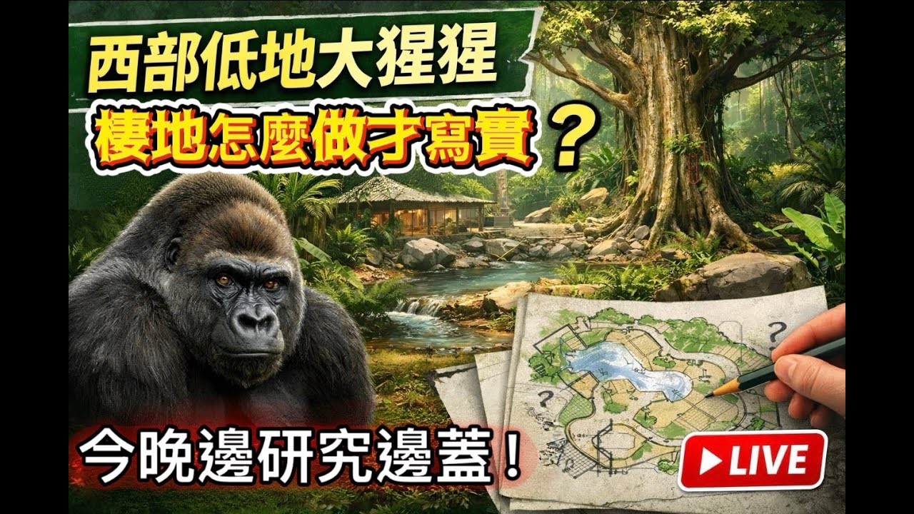 西部低地大猩猩棲地怎麼做才寫實？今晚邊研究邊蓋！｜動物園之星 Planet Zoo