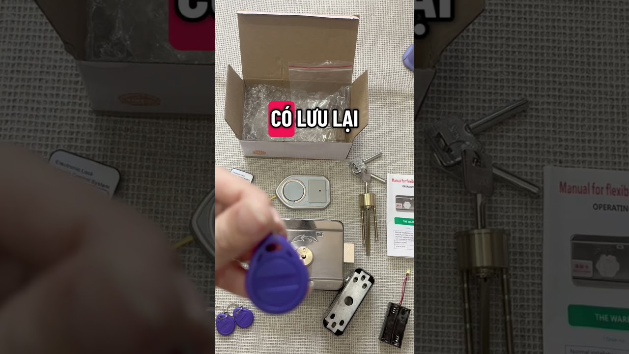 Hướng dẫn cài đặt khóa cổng thẻ từ dùng pin 