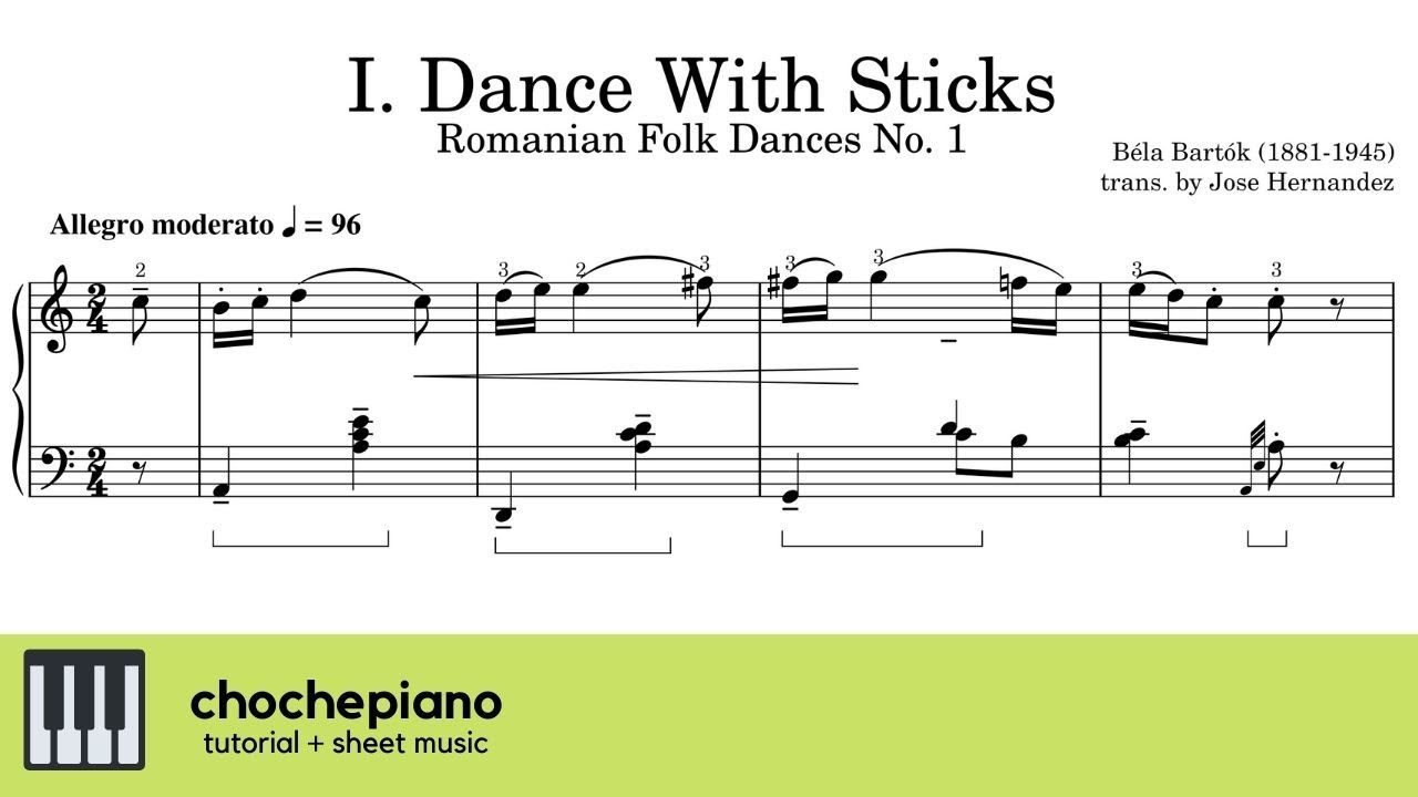 I. Dance With Sticks, Romanian Folk Dances Sz. 56 No. 1  - Béla Bartók