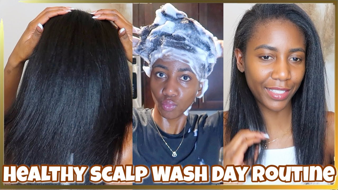 Straight Hair Natural Wash Day Routine for Healthy Scalp & Longer Hair | Simply Subrena