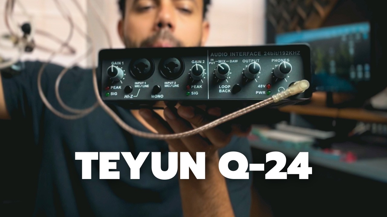 Interface de Áudio TEYUN Q24 (Custo Benefício)