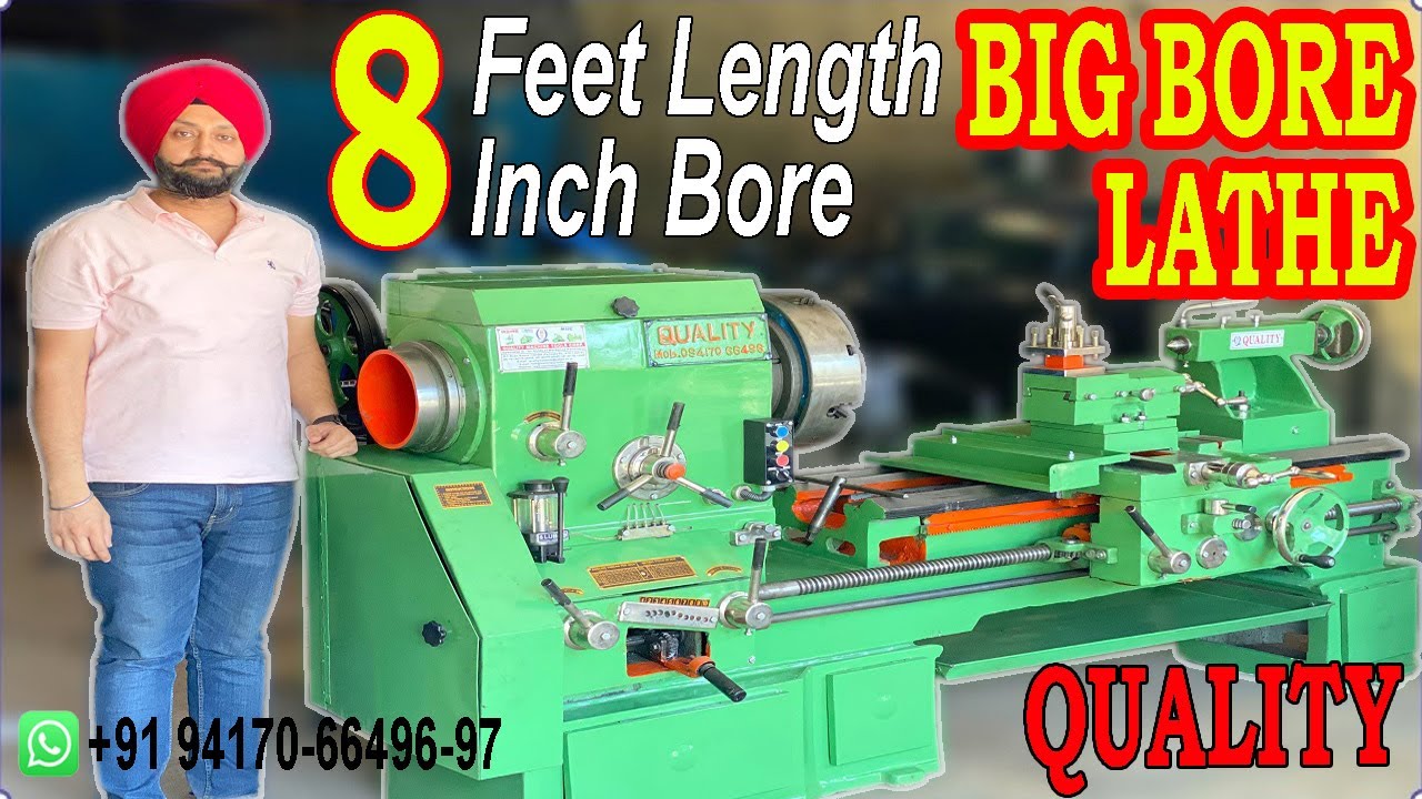 Big Bore Lathe Machine 8 Feet 8 inches Spindle Hollow | QMTC BATALA | +91 9417066497