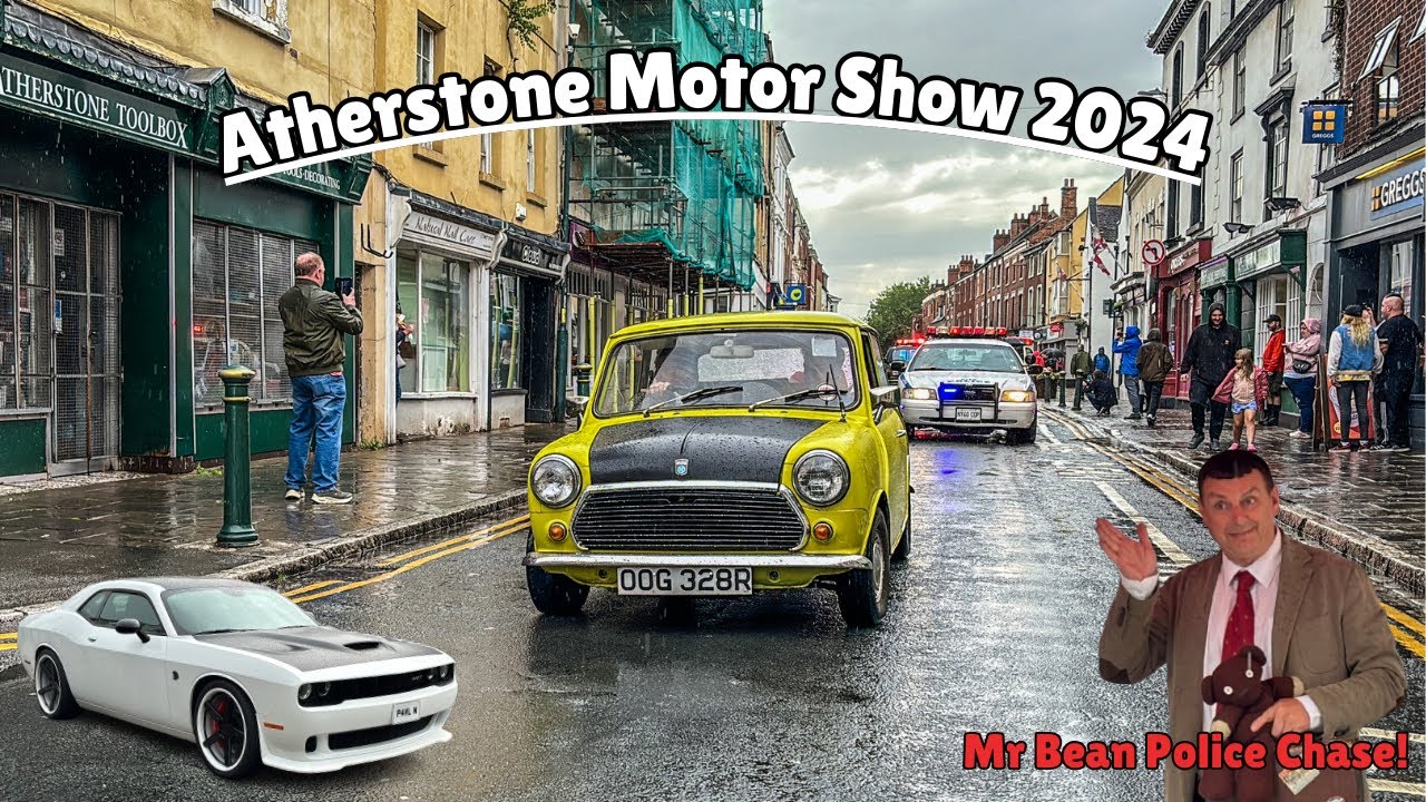 Mr Bean Police Chase, American Police Convoy, Supercars, Muscle Cars - Atherstone Motor Show 2024