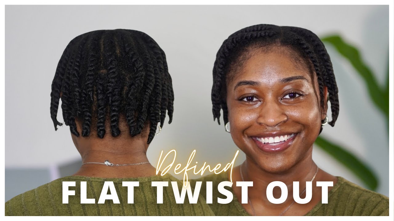 Flat Twist Out Style on Short Natural Hair That Lasts All Week!