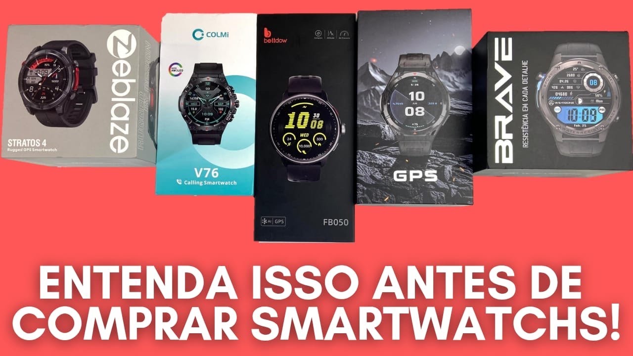 SMARTWATCHS BARATOS COM GPS INTEGRADO, VALE A PENA COMPRAR? TESTEI 5 DELES PRA TE MOSTRAR VERDADES!
