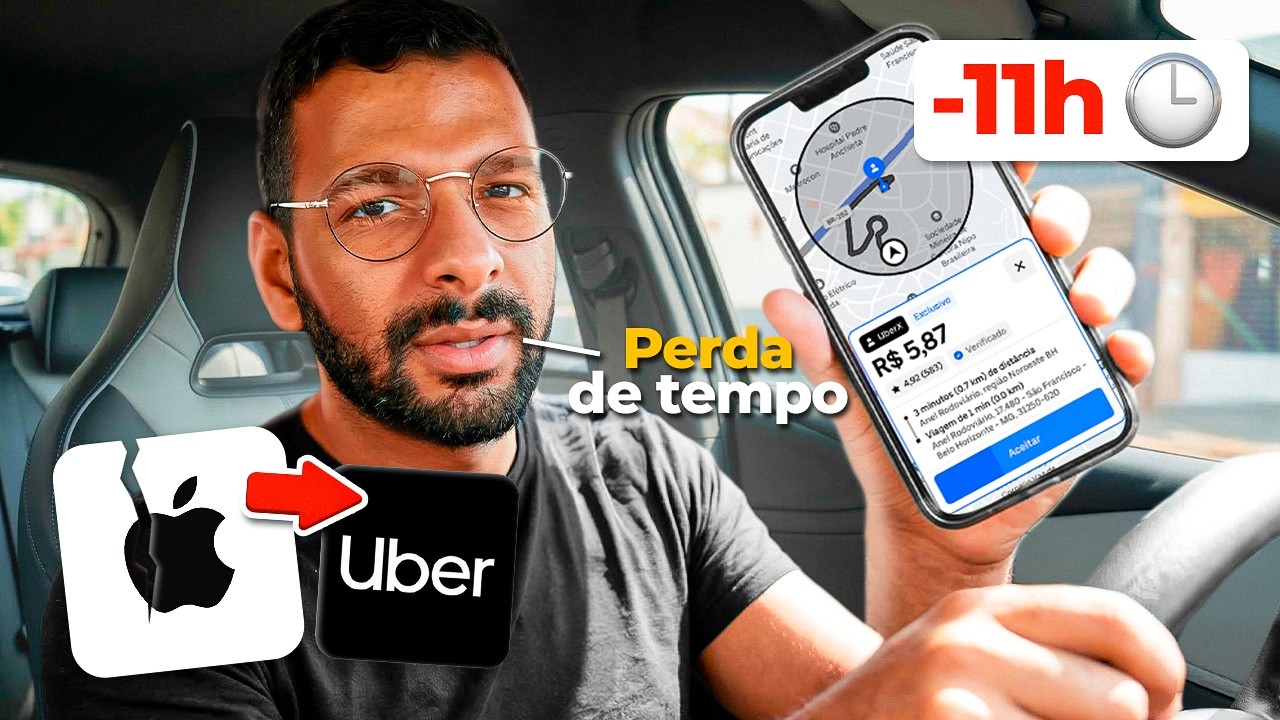 Passei 11h fazendo Uber de IPHONE só pra te provar que NÃO PRESTA