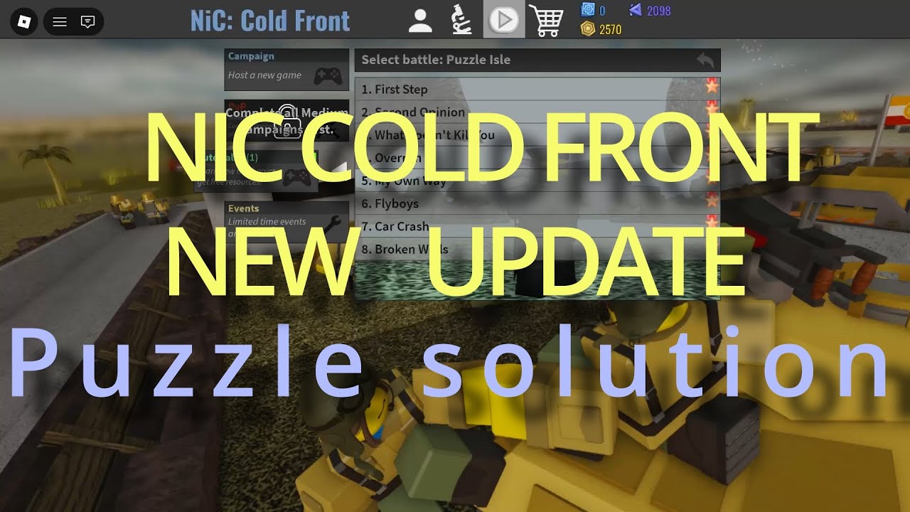Noobs in Combat Cold Front (Roblox): Solution to puzzles in the update