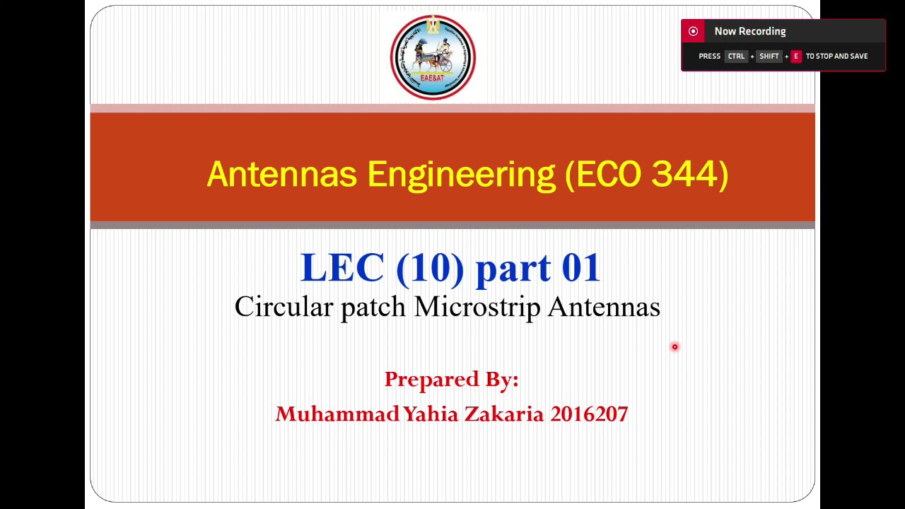 Circular microstrip patch antenna