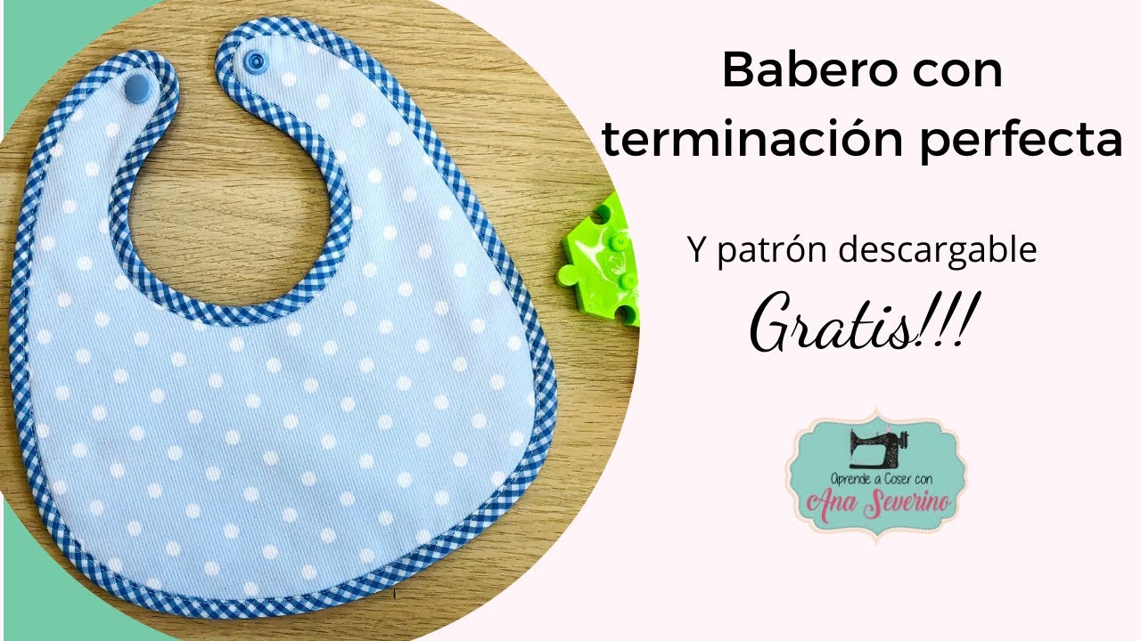 Como hacer babero con terminación PERFECTA y patrón descargable GRATIS