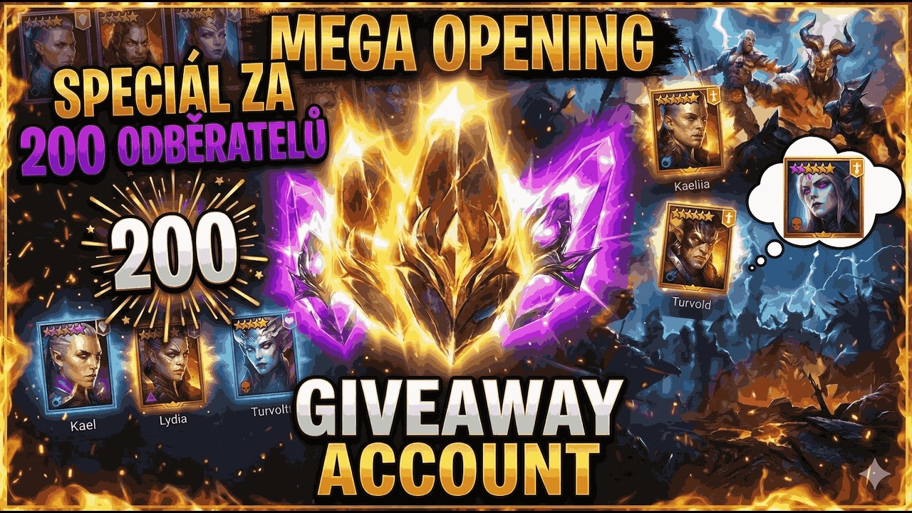 Raid Shadow Legends: Velký opening shardu a giveaway učtu. (Padly legendarky!!)