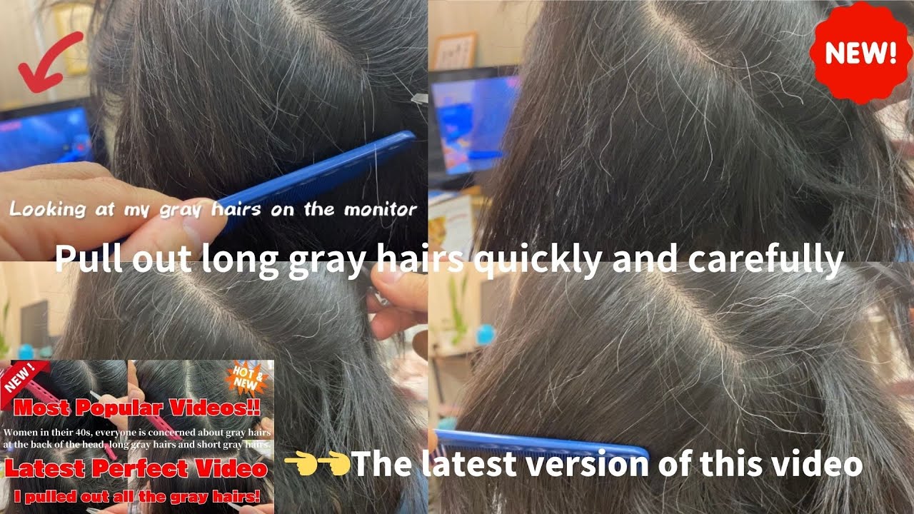 【latest work】Woman in her 40s, concerned about long and short gray hairs at the back of her head