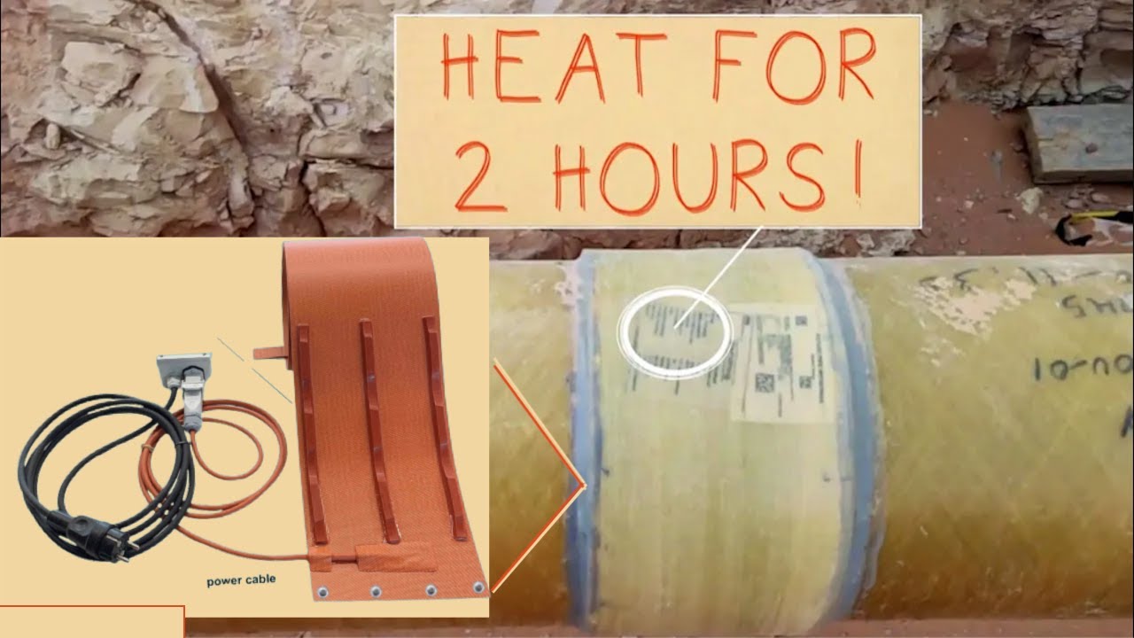 Adhesive Bond RTR Pipes TP/TS Joint Curing By Heating Blanket