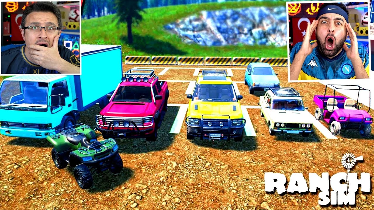 TÜM ARABALARI ALDIK ! YARIŞTIRDIK ! RANCH SİMULATOR !