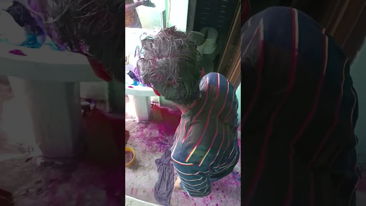 daver ji ke sath holi .... #holi#trending #vlog#minivlog
