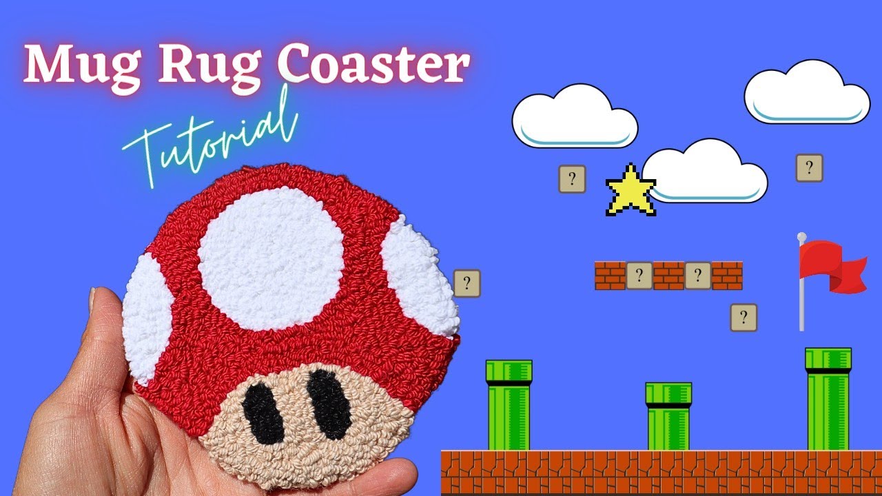 HOW TO MAKE PUNCH NEEDLE COASTERS | EASY MUG RUG TUTORIAL