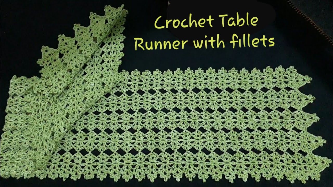 Crochet Long Table Runner with Fillet | English Crochet Tutorial