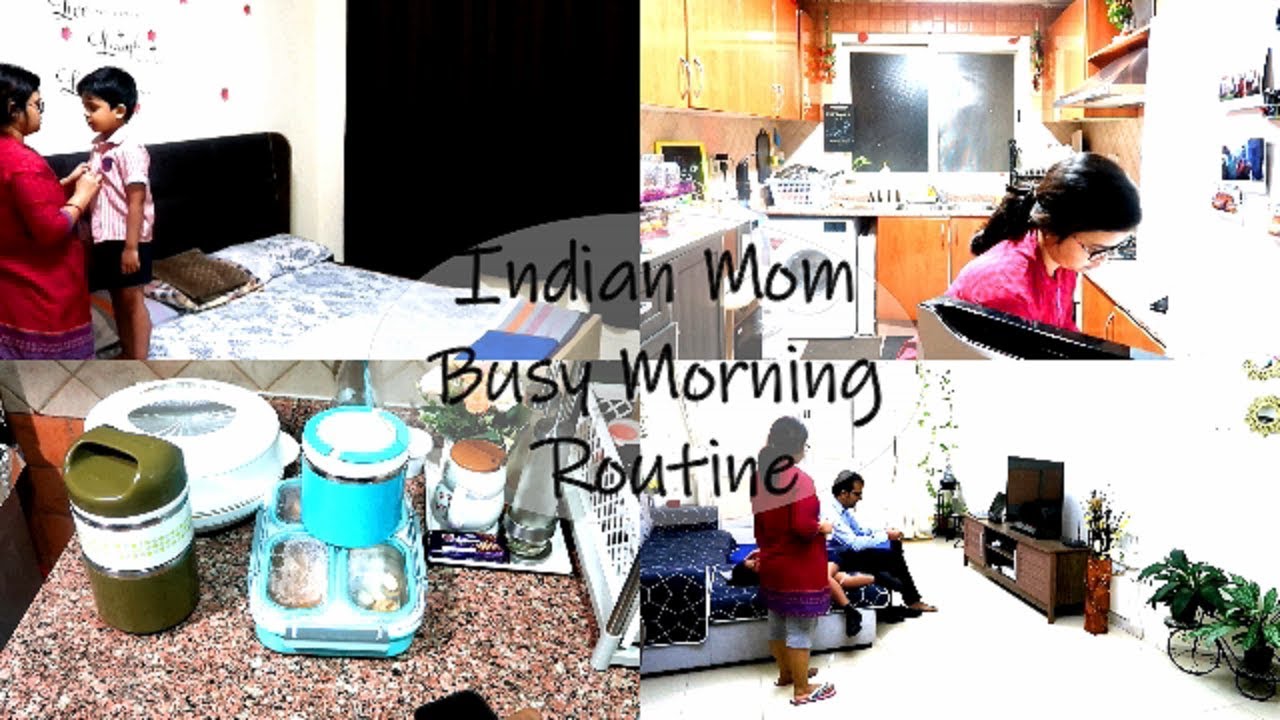 Indian Mom Busy Morning Routine 2019 - Kid's School, Breakfast, Lunch Preparation | Indian Vlogger
