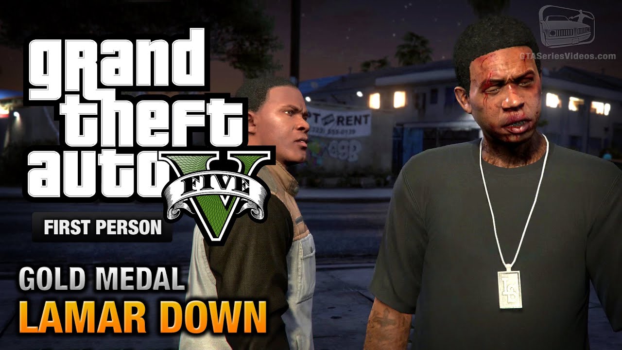 GTA 5 - Mission #70 - Lamar Down [First Person Gold Medal Guide - PS4]