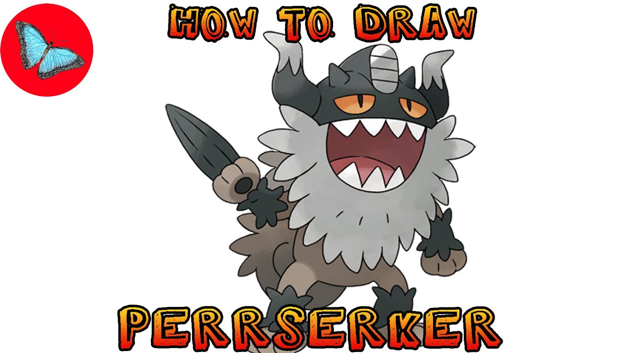 How To Draw Pokemon - Perrserker | Drawing Animals