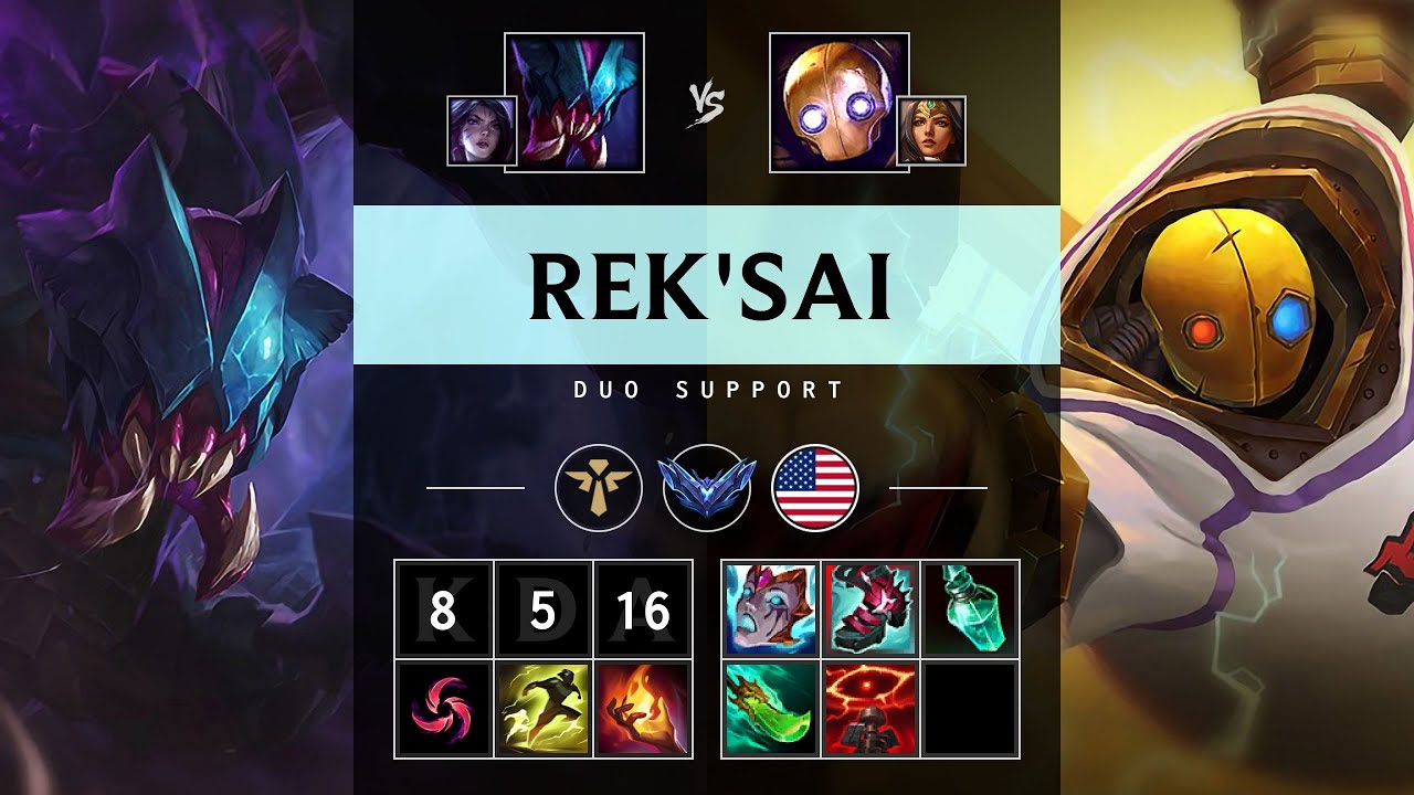 Rek'Sai Support vs Blitzcrank - NA Diamond Patch 25.20