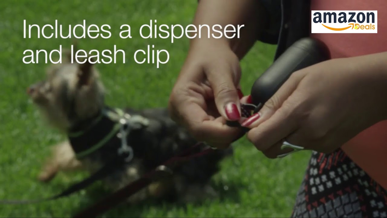 AmazonBasics Dog Waste Bags - With Dispenser and Leash Clip (Amazon Deals)