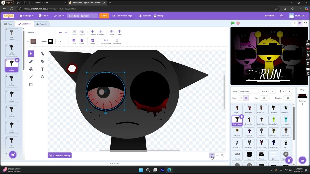 Making a Sprunki mod (Grey)