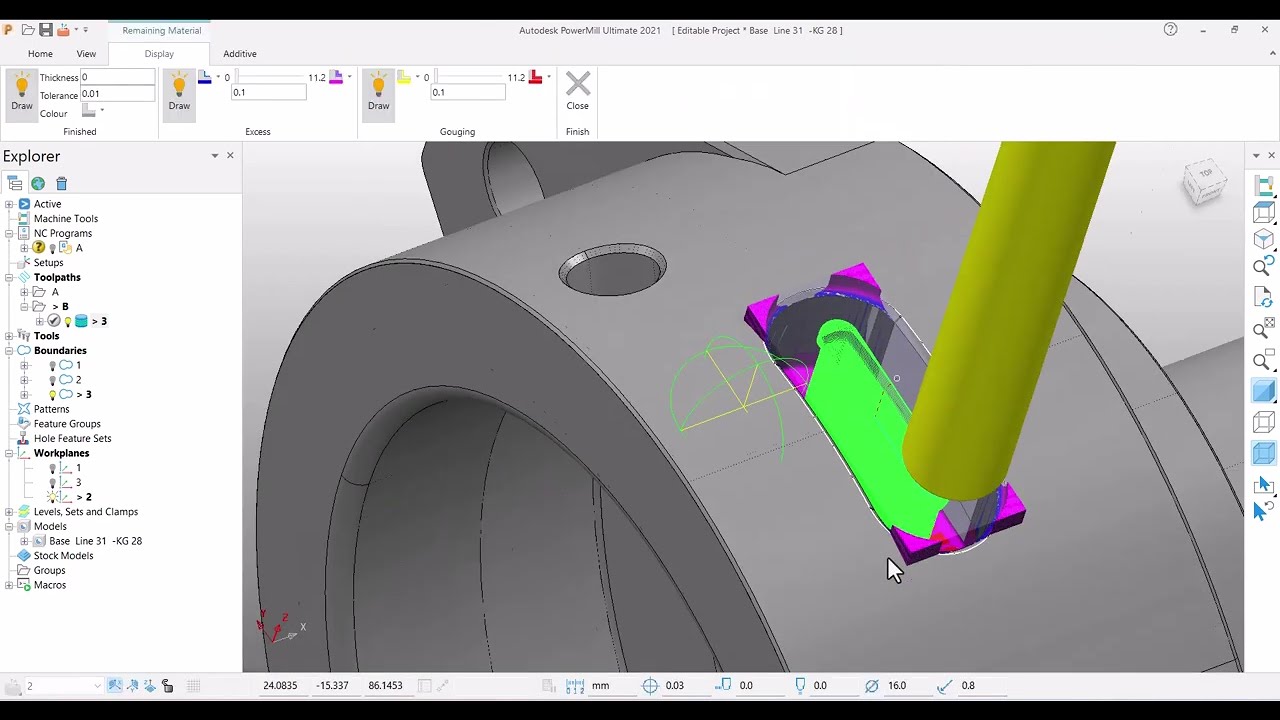 Powermill examples-Base  Line 31امثلة على الباورميل