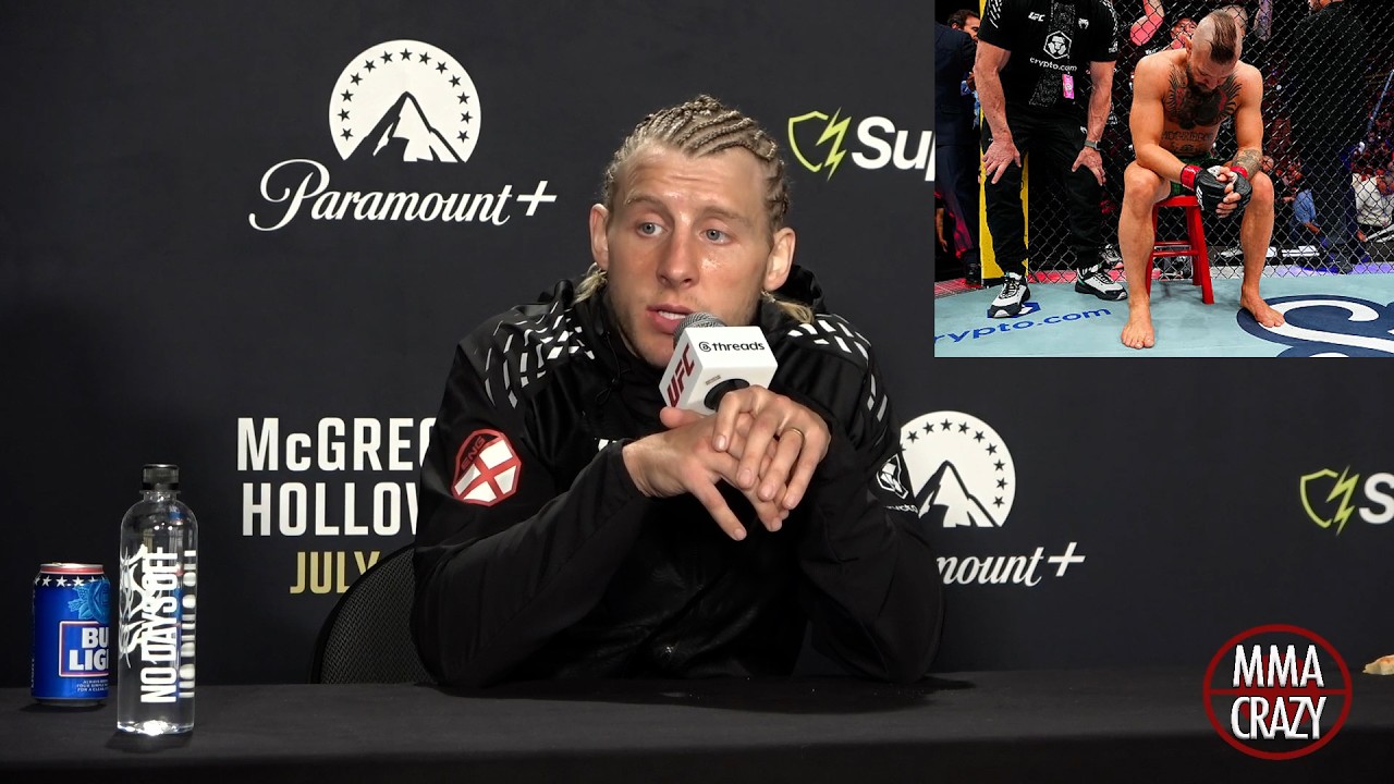 Paddy Pimblett Reacts to Conor McGregor knee injury at UFC 329