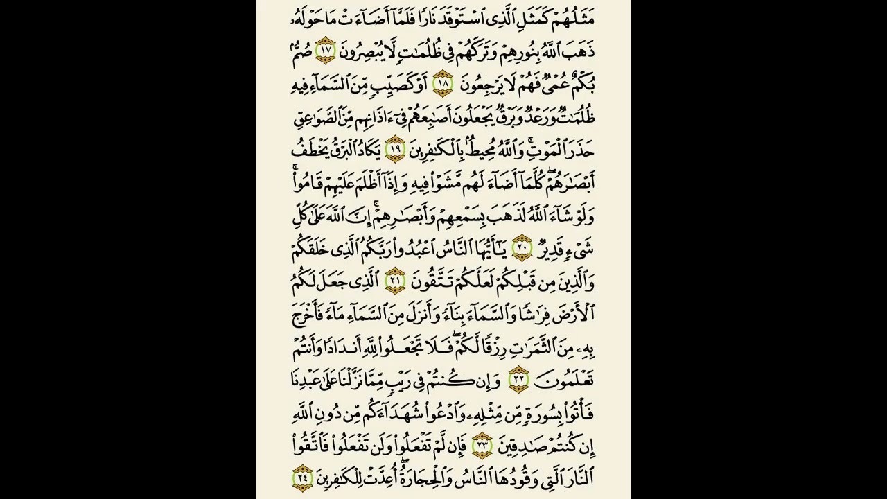 سورة البقرة الربع الاول الشيخ المنشاوى المصحف المعلم