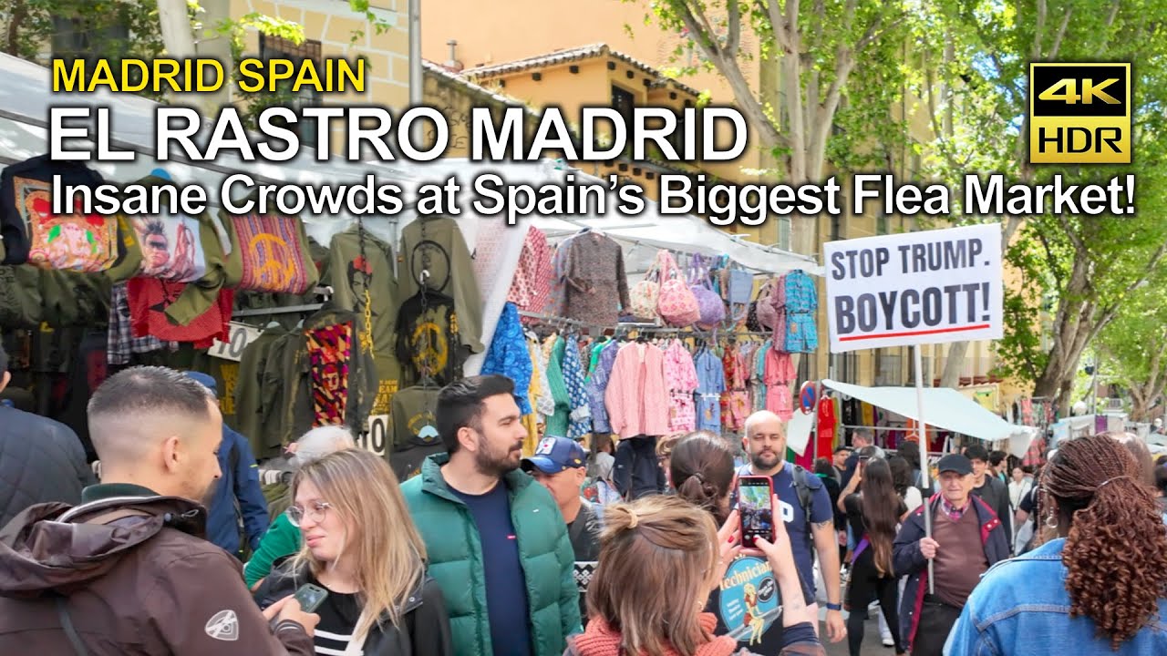 El Rastro Madrid: Insane Crowds & Bargains at Spain's Biggest Flea Market! #elrastro