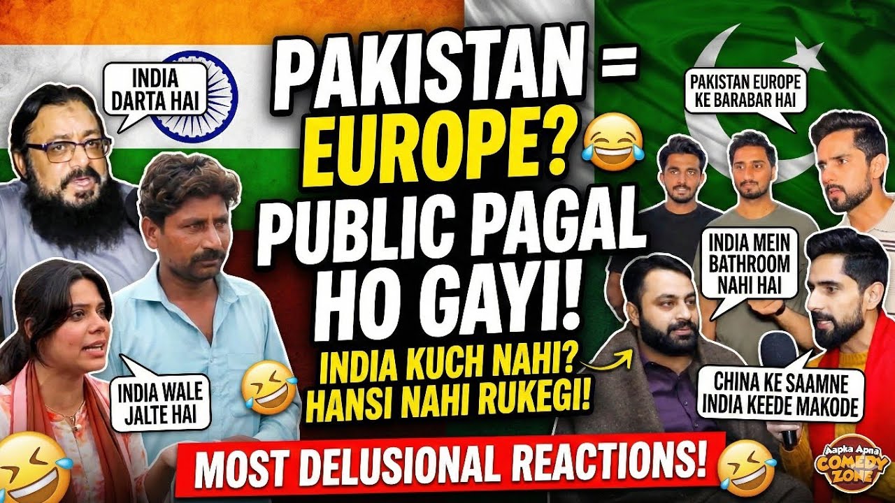 PAKISTAN vs EUROPE? 😂 "India Darta Hai Humse" - Pakistani Public Funny Reaction!