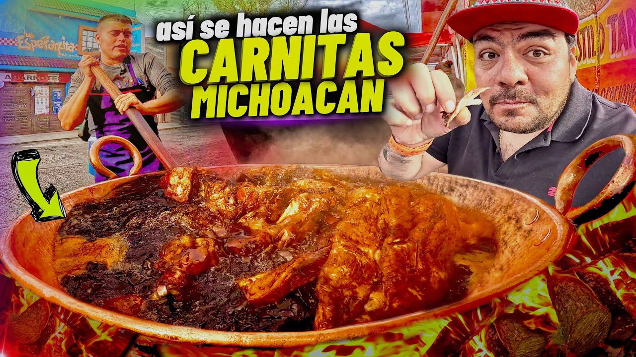 así se preparan las originales CARNITAS de MICHOACÁN