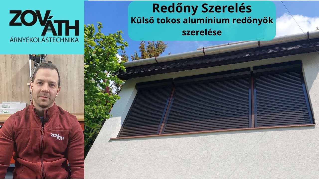 Redőny szerelés: Külső tokos alumínium redőnyök szerelése