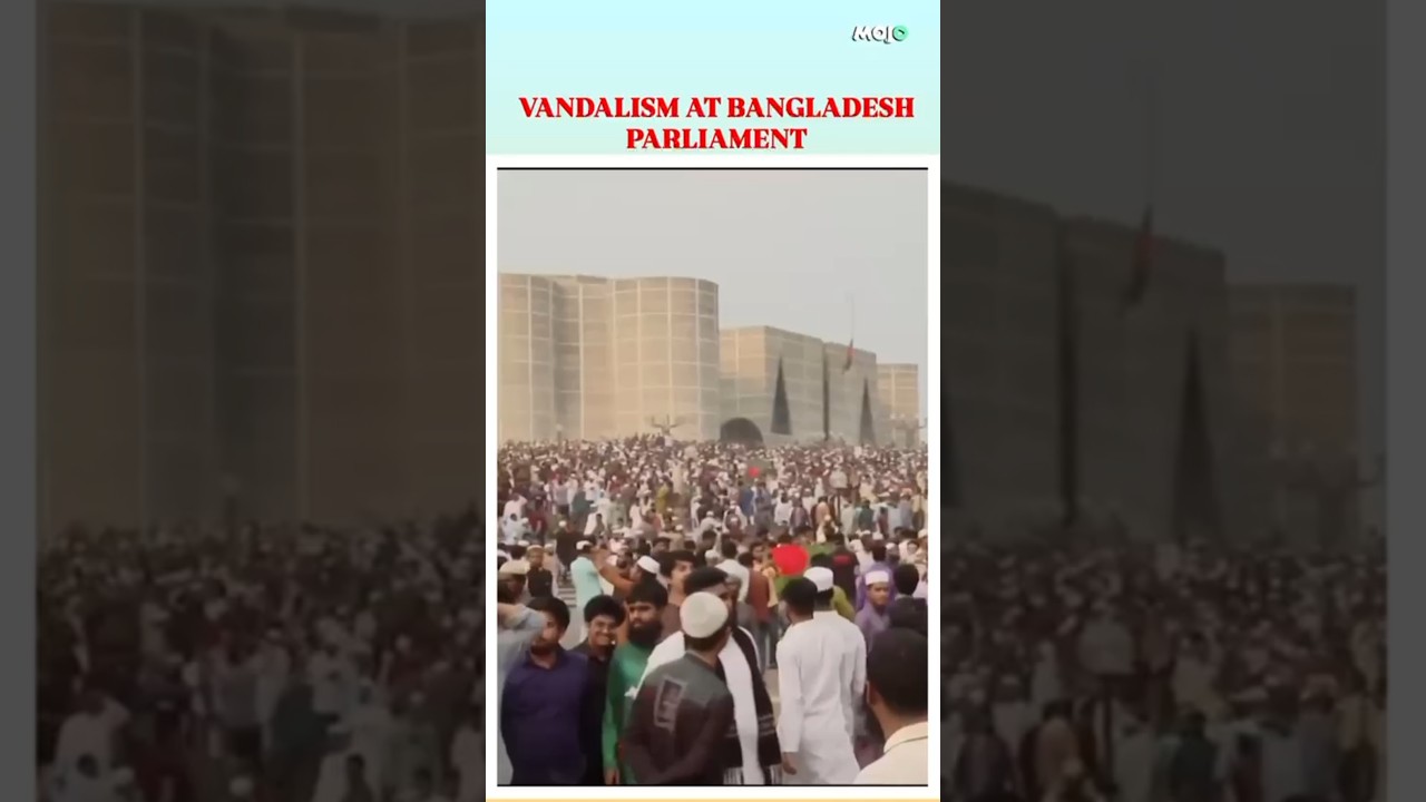 Bangladesh | Scenes Outside Parliament As Mobs Go On A Rampage | #bangladesh #shorts #viralvideo