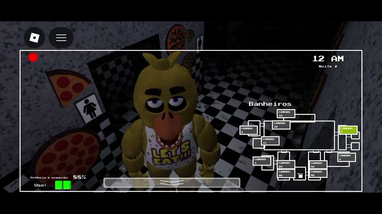Joguei um fnaf do Roblox-five night's at freddy's