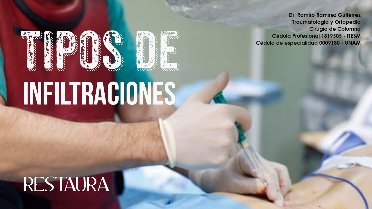Tipos de infiltraciones ¿Cuántos tipos de infiltración hay? ¿Qué es lo que se inyecta?