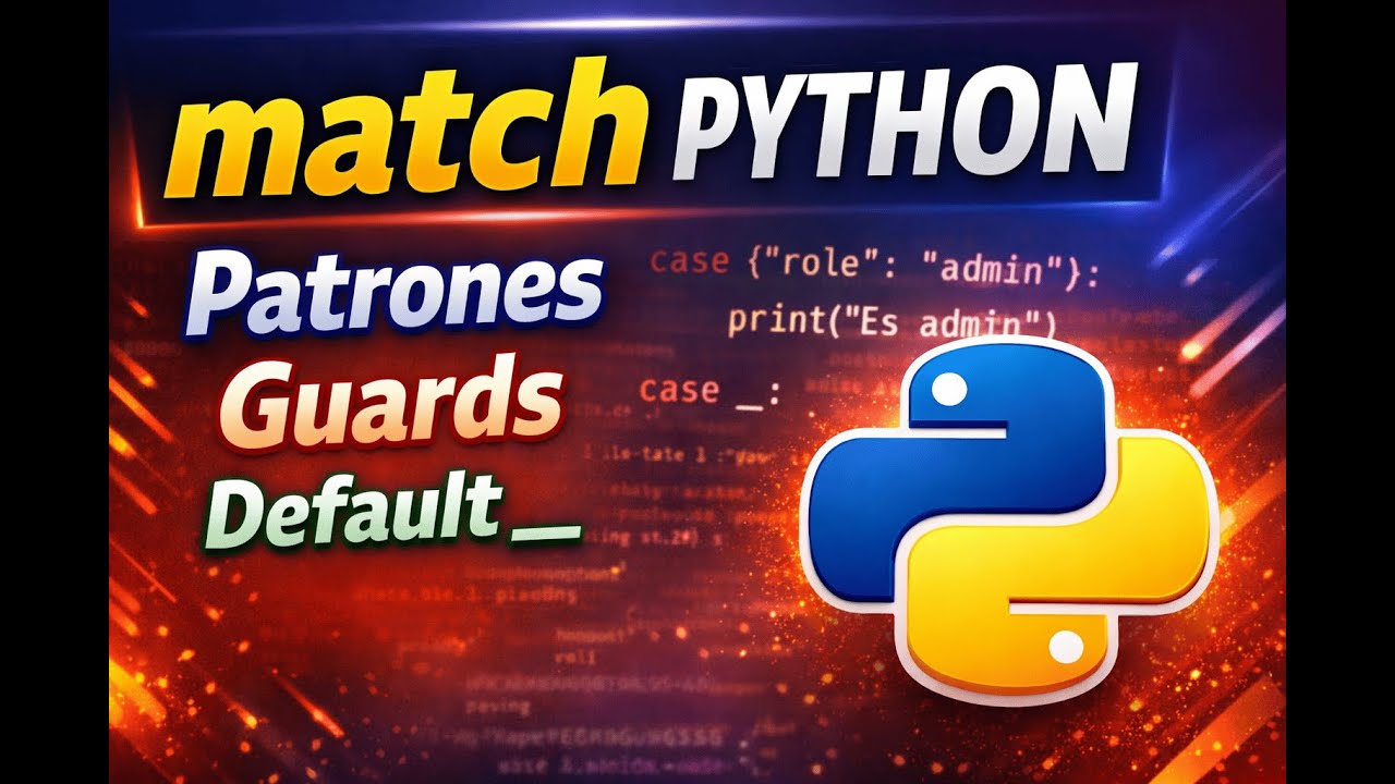 match en Python explicado fácil: patrones, guards y default _