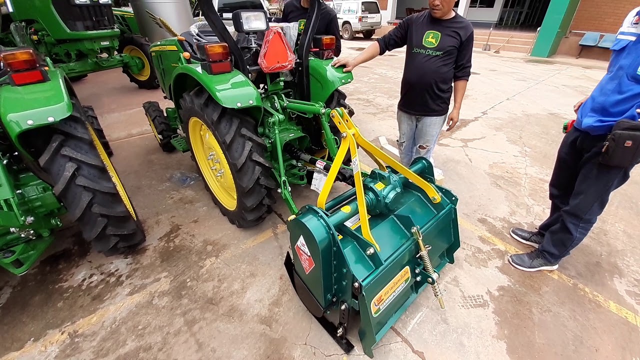 John Deere 3028EN ลองใส่โรตารี่ 0.80ม. สยามอิมพลีเมนท์