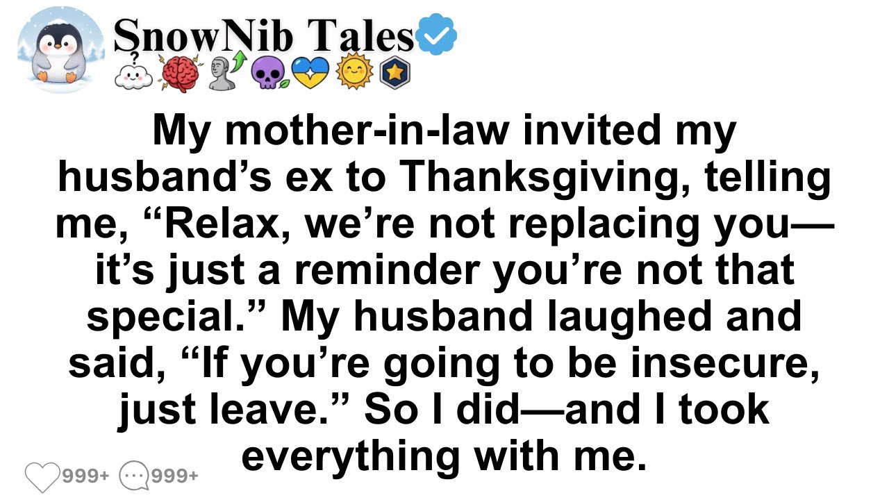 My mother-in-law invited my husband’s ex to Thanksgiving, telling me, “Relax, we’re not replacing...