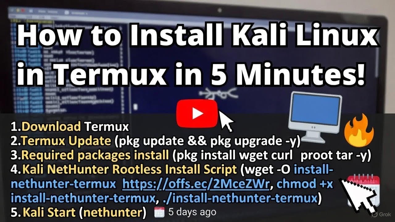 How to install kali linux for Cybersecurity | Without Root Full Guide in Hindi 🔥 | Termux 