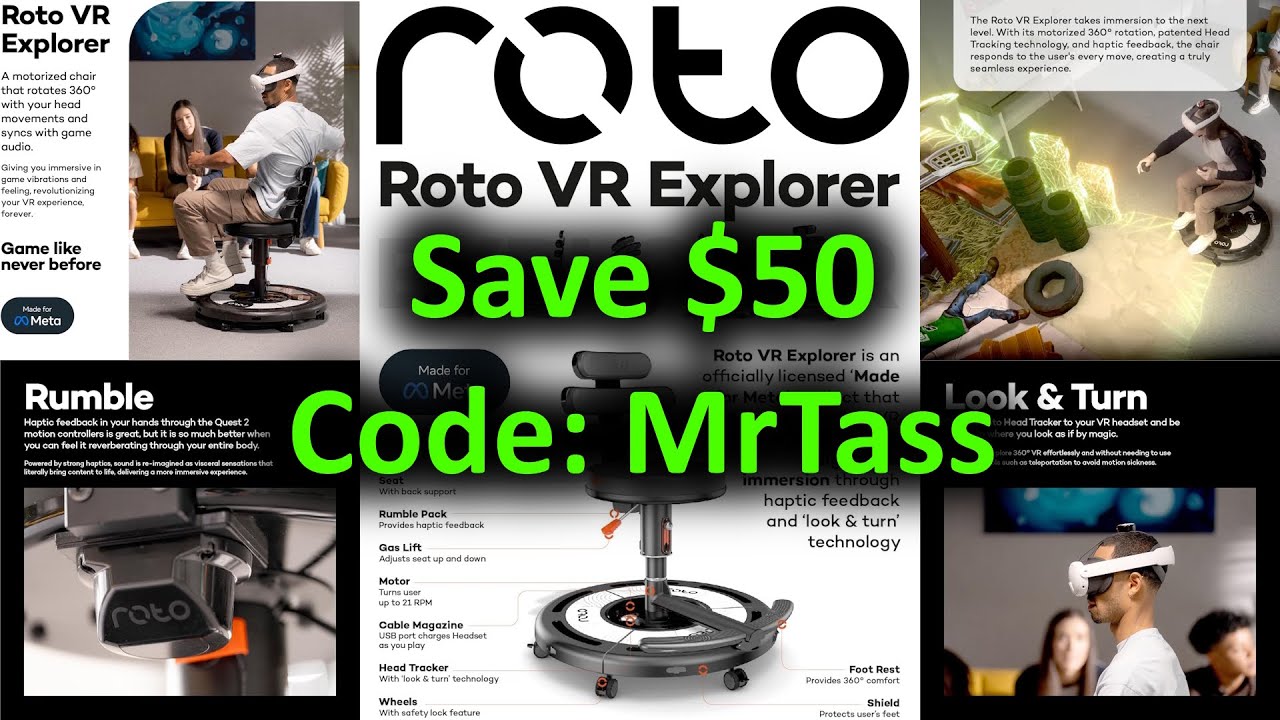 RotoVR Chair Unboxing & Setup | FULL Motion Test + $50 Off Code!