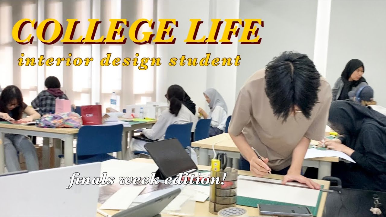 college vlog #4: day in the life of an interior design student at ITB - finals week *realistic*