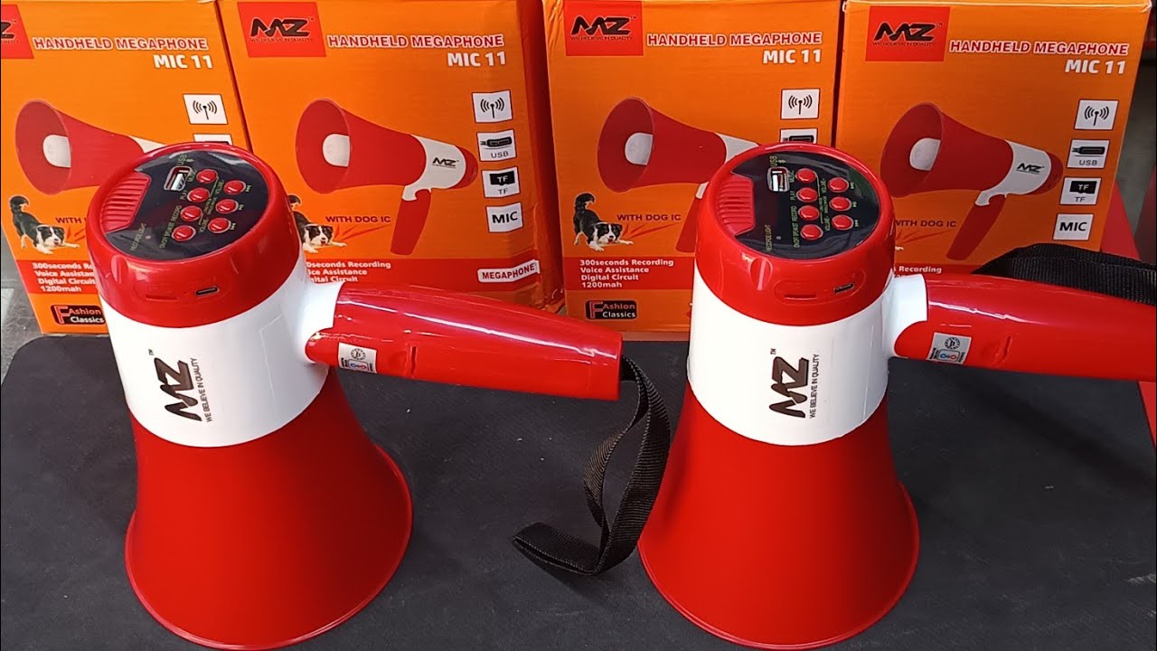 The Ultimate Gadget for Crowds: MZ 75W Handheld Bluetooth Megaphone Loud Volume Recording Unboxing 