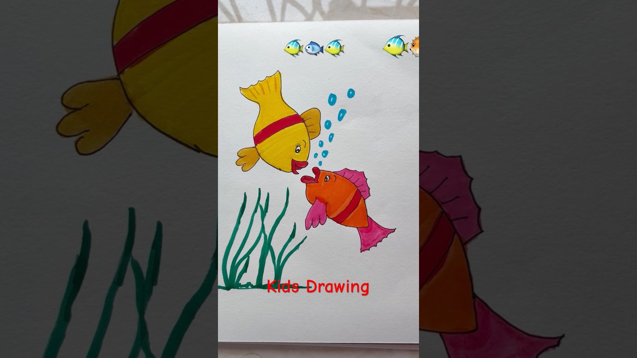 King & Queen Fish 🐡🐠🌈#kids #kidsvideos #shorts #ytshorts #kidsdrawing #anaya #viralshorts