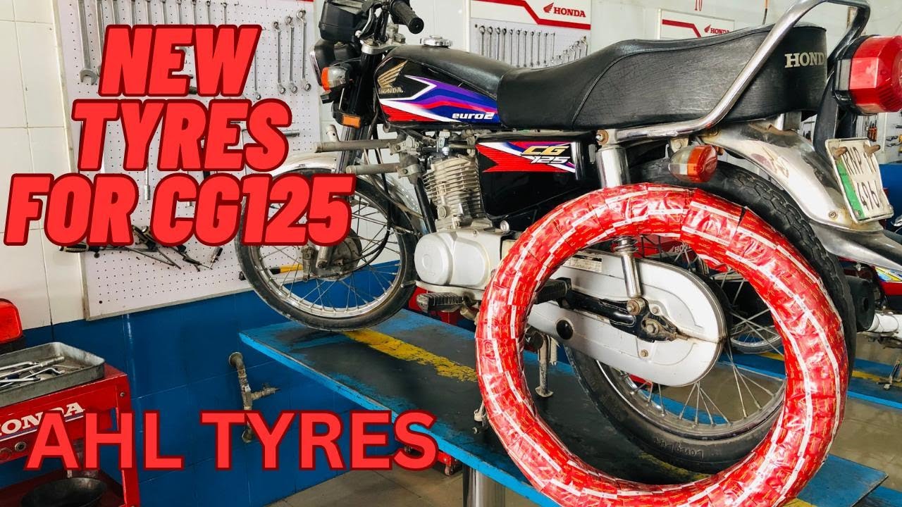 NEW TYRES FOR CG125| AHL TYRES | CG125 #cg125 #tyres #pakwheels