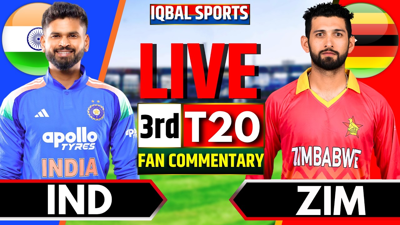 🔴India vs Zimbabwe, 3rd T20 Fan Commentary | Live Cricket Match Today | IND vs ZIM | Iqbal Sports