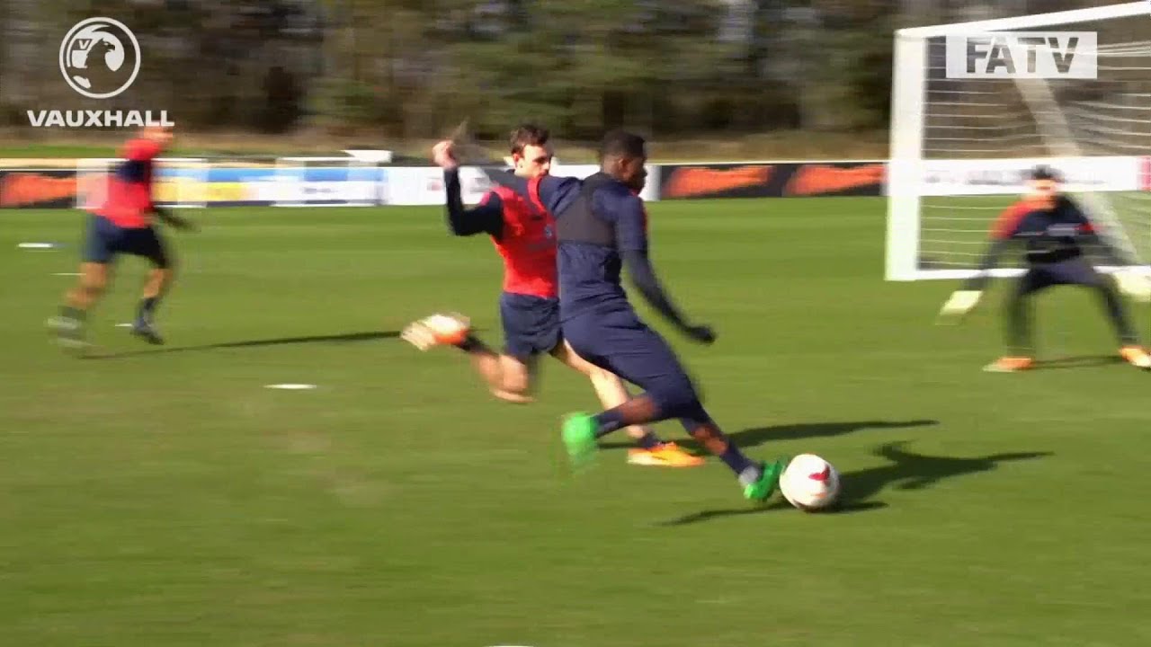 FINE FINISHES & SAVES: Zaha, Ward-Prowse, Butland, Berahino and rest of England U21s in tra...